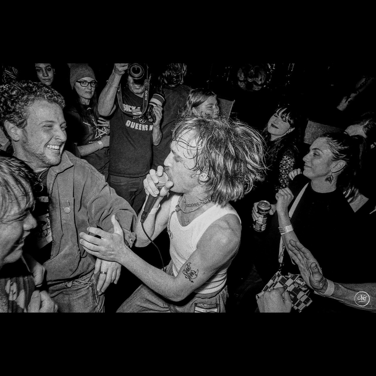Right inside the performance