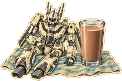 Robot and chocolate milk