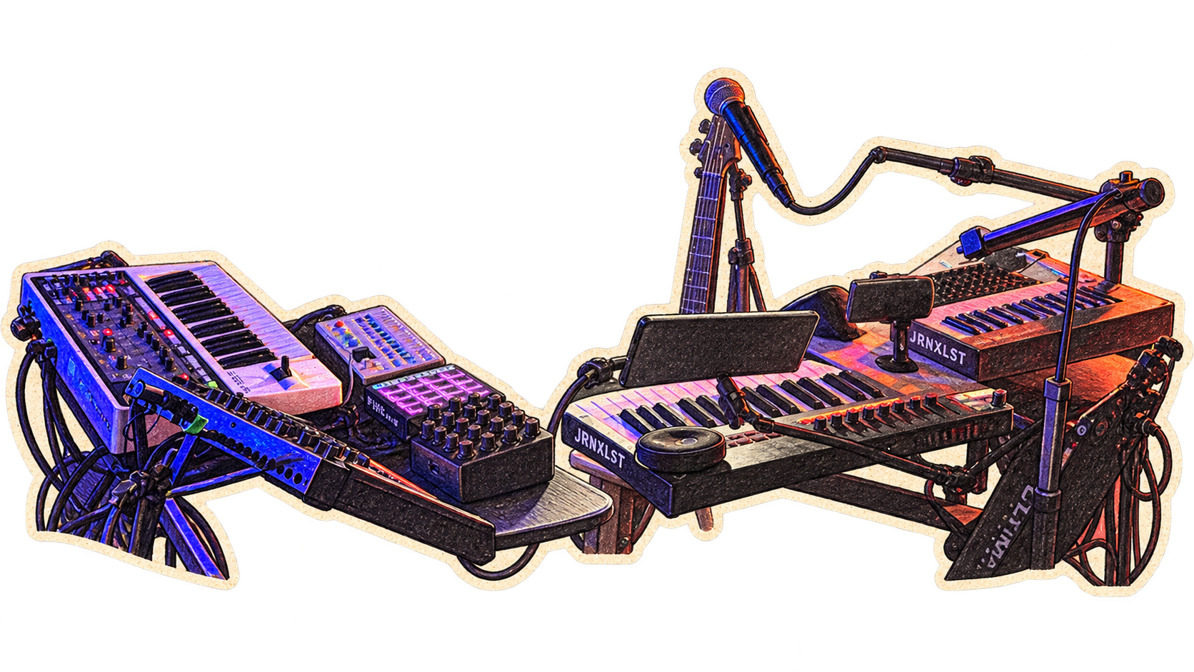 JRNXLST keyboards, controllers, and microphones